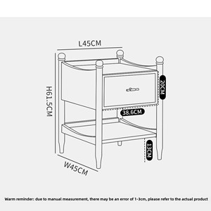 Mesita <span class=keywords><strong>de</strong></span> <span class=keywords><strong>noche</strong></span> <span class=keywords><strong>de</strong></span> madera maciza Retro francesa dormitorio Mini mesa lateral estrecha cabeza <span class=keywords><strong>de</strong></span> cama multifuncional móvil pequeña sala <span class=keywords><strong>de</strong></span> estar lateral - Product Image 6