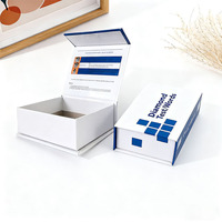 Boîte-cadeau personnalisée en forme de livre pour téléphones mobiles Produits électroniques grand public Bougies en matériaux recyclés à fermeture magnétique, blanc noir