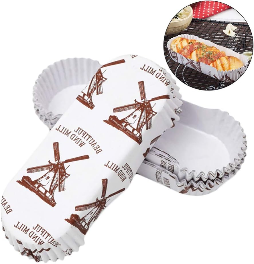 Одноразовая прямоугольная бумага с покрытием, tray-200Pcs в форме лодки, для выпечки домашних животных, бумажные стаканчики, бумага с покрытием, подкладка для торта, инструменты для выпечки торта