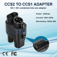 Adaptateur de charge rapide Portable CC2/CC1 chargeur EV Mobile de voiture électrique avec connecteur d'alimentation Compatible DC charge rapide
