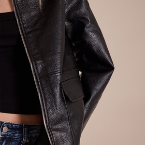 Custom Windproof Fashionable Zip <b>Long</b> Sleeve Casual <b>Jacket</b> with logo Women Men Manufacturer One Piece - Product Image 4