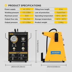 AUTOOL AST603, precio automotriz, Máquina <span class=keywords><strong>Herramienta</strong></span> de intercambio de reemplazo de líquido de sangrado de llenado de aceite de freno apta para <span class=keywords><strong>Wurth</strong></span> - Product Image 5