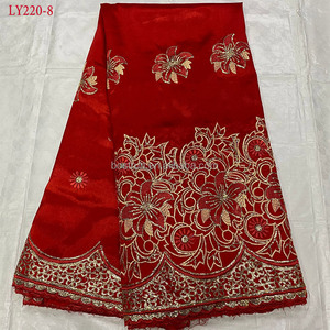 LY220 อินเดียเย็บปักถักร้อย <span class=keywords><strong>Georgie</strong></span> ลูกไม้แอฟริกันผ้า 5 หลาคุณภาพสูงงานแต่งงานลูกไม้เจ้าสาวสําหรับผู้หญิงแอฟริกันลูกไม้ผ้า - Product Image 4