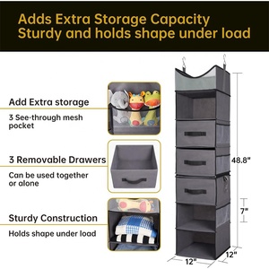 7 kệ tủ quần áo tổ chức và lưu trữ với ngăn kéo, treo tủ quần áo Tổ Chức, treo kệ phòng ký túc xá - Product Image 3