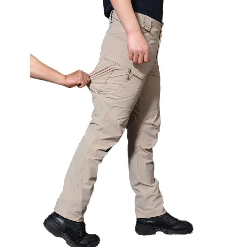 Men's Tactical Pants Waterproof Quick Dry Pant Summer Thin Spandex Stretchy Pant Trousers
