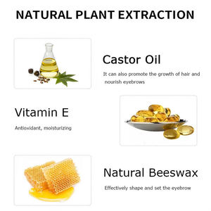 Cire <span class=keywords><strong>Gel</strong></span> Fixatrice Naturelle Minérale Végétalienne Imperméable à Tenue Forte pour <span class=keywords><strong>Sourcils</strong></span> avec Applicateur - Product Image 6