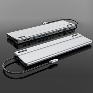 Vcom 15 trong 1 máy tính xách tay Docking MST SST đa màn hình USB C <span class=keywords><strong>HUB</strong></span> USB3.1 splitter 4K HDMI dp VGA Gigabit Ethernet PD phí - Product Image 4