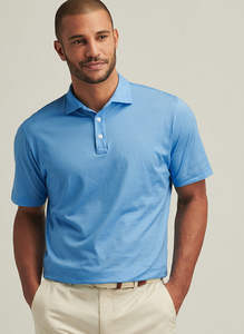 เสื้อยืดโปโลถักโพลีเอสเตอร์100% สำหรับผู้ชาย2025โลโก้ที่กำหนดเองสำหรับวันหยุดพักผ่อนชายหาดป้องกันการเกิดริ้วรอย - Product Image 4