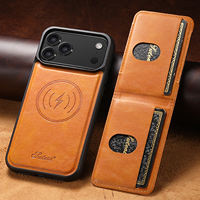 Coque de téléphone SUTENI pour iPhone 18 Pro Max avec chargement sans fil, aimant, bande élastique, porte-cartes, support, simili cuir, compatible 17 16 Plus 15 14 13