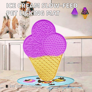 Tazón de Silicona para Perros con Diseño de Helado, 250 ml, Material de Grado Alimenticio, Diseño Atractivo, para Uso en Interiores - Product Image 2