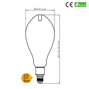 Công suất cao E26 cơ sở ed28 20W ánh sáng đường phố đèn sân vườn dẫn bóng đèn dây tóc - Product Image 2