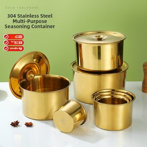 <strong>Wholesale</strong> <strong>Stainless</strong> <strong>Steel</strong> Gold Seasoning Jar Multi-Purpose Commercial Kitchen Lid Eco-Friendly Durable Carton for Food Storage - Product Image 4