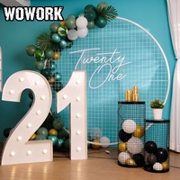 Support de toile de fond WOWORK Fushun 2026 en métal pour mariage, événements et fêtes, 3, 4 et 5 pieds, pour décoration de mariage, vente en gros