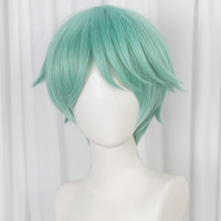 Devil Boy Group Kpop Cosplay Perruque Fibre Haute Température Cheveux Synthétiques Petite Taille De Casquette Brun Clair Dentelle Couleur Courte Vague D'eau