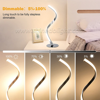 Spiral lampe Schlafzimmer Nachttisch Nachtlicht Lesung Kreative S-förmige Lampe Tisch Nacht lampe für Schlafzimmer Beleuchtung