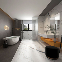 Dalles en pierre frittée 800x2600x9mm, finition velours moderne et minimaliste, anti-reflet, antidérapantes et résistantes à l'usure pour les murs de villas