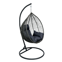 Offre spéciale Mobilier d'extérieur en rotin Mode moderne Terrasse Balcon Patio Balançoire Oeuf de haute qualité Chaise suspendue avec support