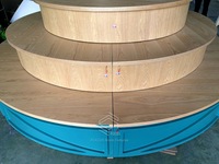 Étalage de présentation en acrylique à plusieurs niveaux pour magasin de détail, avec base en bois, pour snacks en vrac