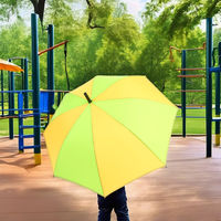 Personnalisé 23 pouces 190T Polyester impression automatique ouvert droit parapluie courbe poignée suspendu voyage pluie parapluie cadeau