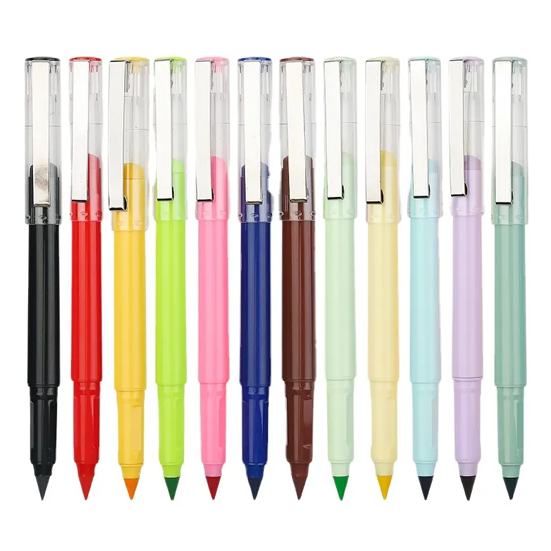 새로운 디자인 잉크가없는 영원한 컬러 연필 12 색 무한대 영원한 지울 수있는 개인화 된 컬러 연필 그리기