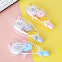 Ruban correcteur horizontal à glissière, boîtier transparent cristallin, correcteur d'erreurs en rouleau