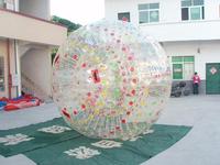 Balle Zorb gonflable de qualité commerciale avec PVC/TPU transparent de 1,0 mm de haute qualité pour l'herbe, le lac et la neige