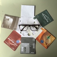 Enveloppe pour lentilles de style classique recyclable, fabricant d'emballages pour lentilles optiques, sac en papier personnalisé pour lentilles de lunettes, auto-adhésif