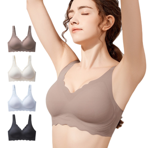 Offre Spéciale nouvelle mode doux mince profond col en v soutiens-gorge grande taille soutien-gorge avec grande tasse couverture complète rembourré dos fermeture soutiens-gorge pour les femmes - Product Image 4