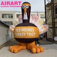Ballon gonflable en forme de dinde, mascotte animale pour la fête de Thanksgiving, pour la publicité