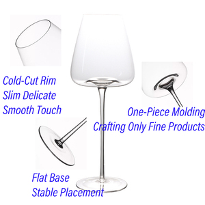 Haute qualité personnalisé forme d'onde fond vins rouges verres luxe Transparent flûtes à Champagne verres personnalisé personnalisé <span class=keywords><strong>vin</strong></span> - Product Image 4
