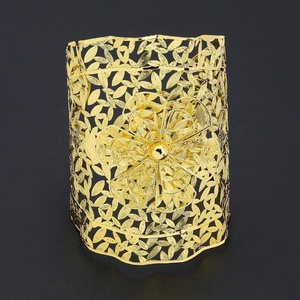 Juego de Joyería Brasileña de Lujo JXX, Chapado en Oro de 24K, Anillo de Compromiso y Brazalete de Estilo Africano, Gran Venta - Product Image 4