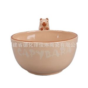 Plato para salsa de cerámica con diseño de capibara para uso en la cocina del hogar. - Product Image 1