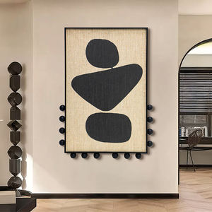 Decoración del Hogar, Obra de Arte de Técnica Mixta Waibi <span class=keywords><strong>Sibi</strong></span>, Pintura Geométrica Abstracta, Impresión de Arte de Pared en Tela de Yute, Cuadros Modernos para Habitación - Product Image 1