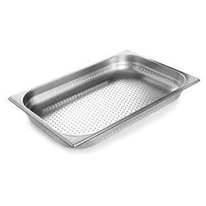 Vasca in acciaio inox perforata 2 in 1, dimensione completa, calibro 18/10 per uso commerciale - Product Image 1