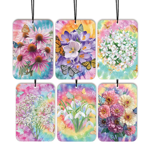 Custom Paper Scented Tablet Car Air Freshener Suitable for Car Interior, Wardrobe Drawers Books Car Decor Additions