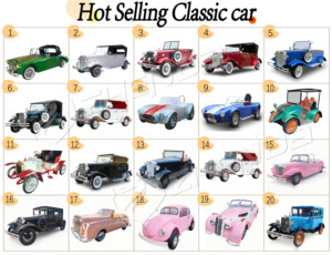 Lujoso Auto Turístico Eléctrico Retro Clásico de 5 Plazas Personalizado para Turismo y Resorts - Product Image 5