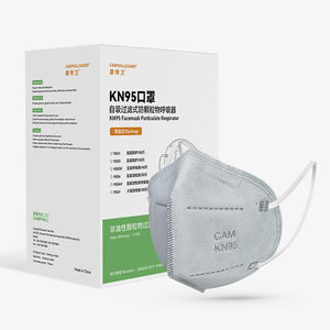 प्रमाणित n95 डिस्पोजेबल कार्बन धूल मास्क 5 परत फोम नाक पैड एकल लपेटें सफेद श्वसन - Product Image 5