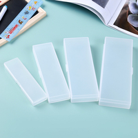 Nouvelle trousse à crayons transparente en plastique OEM, promotion couleur, pour la rentrée scolaire