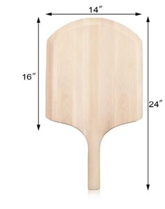 Peel de <span class=keywords><strong>pizza</strong></span> de madera personalizado 16 "<span class=keywords><strong>L</strong></span> X 14" W Placa con 10 "<span class=keywords><strong>L</strong></span> Mango de madera 24" Longitud total - Product Image 4