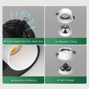 XRZLux 8 Вт Встраиваемый светодиодный потолочный светильник, алюминиевый регулируемый светильник с регулируемой яркостью, двойное точечное освещение, Современная Сертификация DC24V - Product Image 3