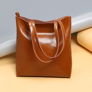 Novedad de verano, bolso de mano sencillo para mujer de piel de vaca, bolso de moda de gran capacidad, bolso de compras - Product Image 2