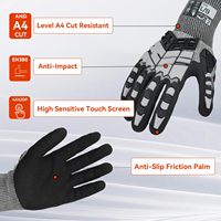 Gants anti-impact de niveau 4, résistants aux coupures, en HPPE, gants résistants aux chocs, gants de sécurité pour le travail industriel