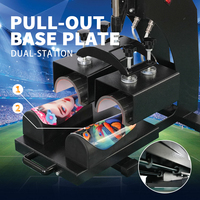 Machine de presse à chaud double station pour protège-tibias par sublimation, 110V 220V, pour impression personnalisée 3D de protège-tibias, vente en gros directe usine