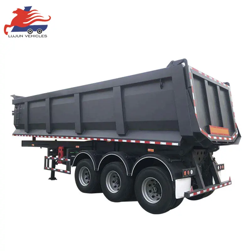 Cheap Used 40 Cubic Meter Tractor Hydraulic Dump Tipper Dumper Trailer Tipping Trailer For Sale