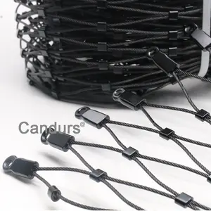 Negro la oxidación de la cuerda de alambre de acero inoxidable de malla