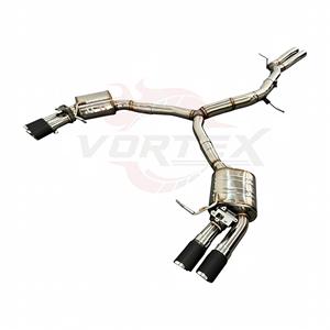 Système d'échappement Catback Vortex SS304 à double soupape sous vide pour Audi RS5 B9 2.9T V6 2019-2025, avec embouts noirs quadruples, kit de tuning et ensemble de tuyaux - Product Image 2