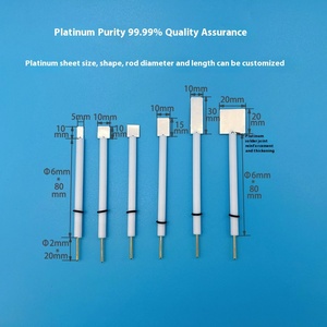 Electrodo de hoja de platino Pt210 <span class=keywords><strong>Laboratorio</strong></span> de alta pureza Electrodo de <span class=keywords><strong>trabajo</strong></span>/<span class=keywords><strong>auxiliar</strong></span> de platino 99,99 Múltiples especificaciones - Product Image 3