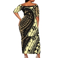 Robe Polynésienne Personnalisée, Puletasi Samoan, Robes Décontractées pour Femmes, Haut Sexy Décontracté, Ensemble Jupe Longue 2 Pièces, Vêtements des Îles d'Asie-Pacifique