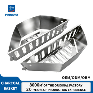 Pinnovo Char-Basket Porte-<span class=keywords><strong>charbon</strong></span> en acier aluminisé, paniers à <span class=keywords><strong>charbon</strong></span> pour grillades indirectes, compatibles avec les grils à <span class=keywords><strong>charbon</strong></span> <span class=keywords><strong>de</strong></span> <span class=keywords><strong>bois</strong></span> <span class=keywords><strong>de</strong></span> grande taille - Product Image 1