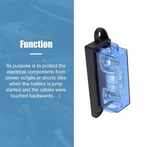 Bloque de fusibles AC/DC500V <span class=keywords><strong>Clase</strong></span> T Portafusibles Mega 100-400A Fusible con amplificador Se adapta a inversores y aparatos de alta potencia en Marine - Product Image 4